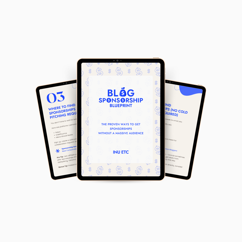 Blog Sponsorship Blueprint Course - Inu Etc