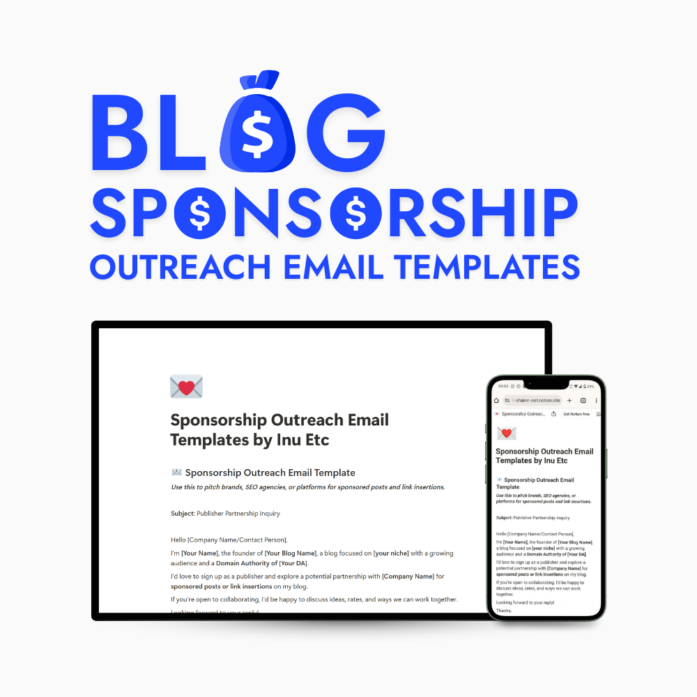 Ultimate Blog Sponsorship Success Bundle - Inu Etc (3)